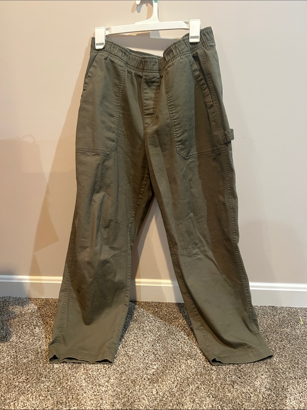 Old Navy Olive Green Cargo Jumpsuit-Style Pants